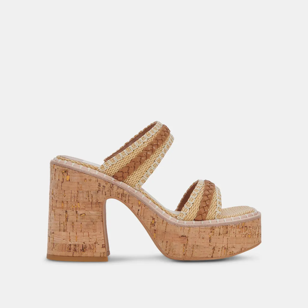 WHIM Heels Honey Raffia | FSC-certified Cork & Chunky Platform Heels– Dolce Vita 6895454879810