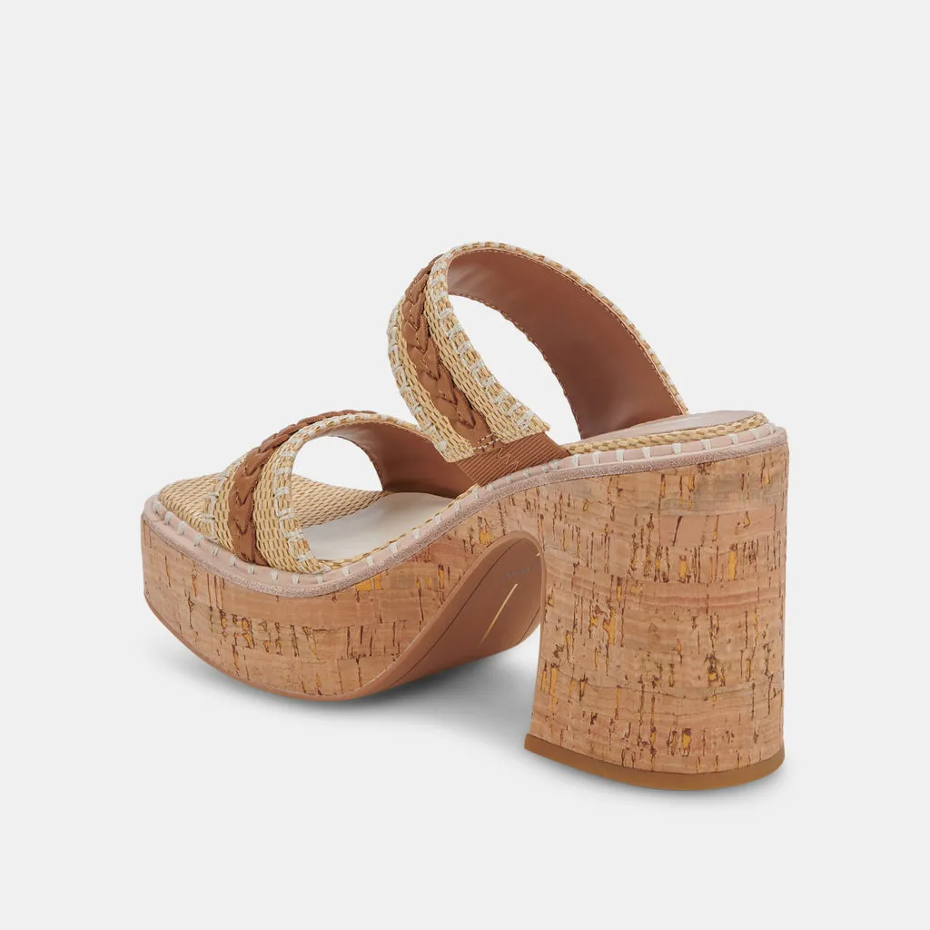 WHIM Heels Honey Raffia | FSC-certified Cork & Chunky Platform Heels– Dolce Vita 6895454879810