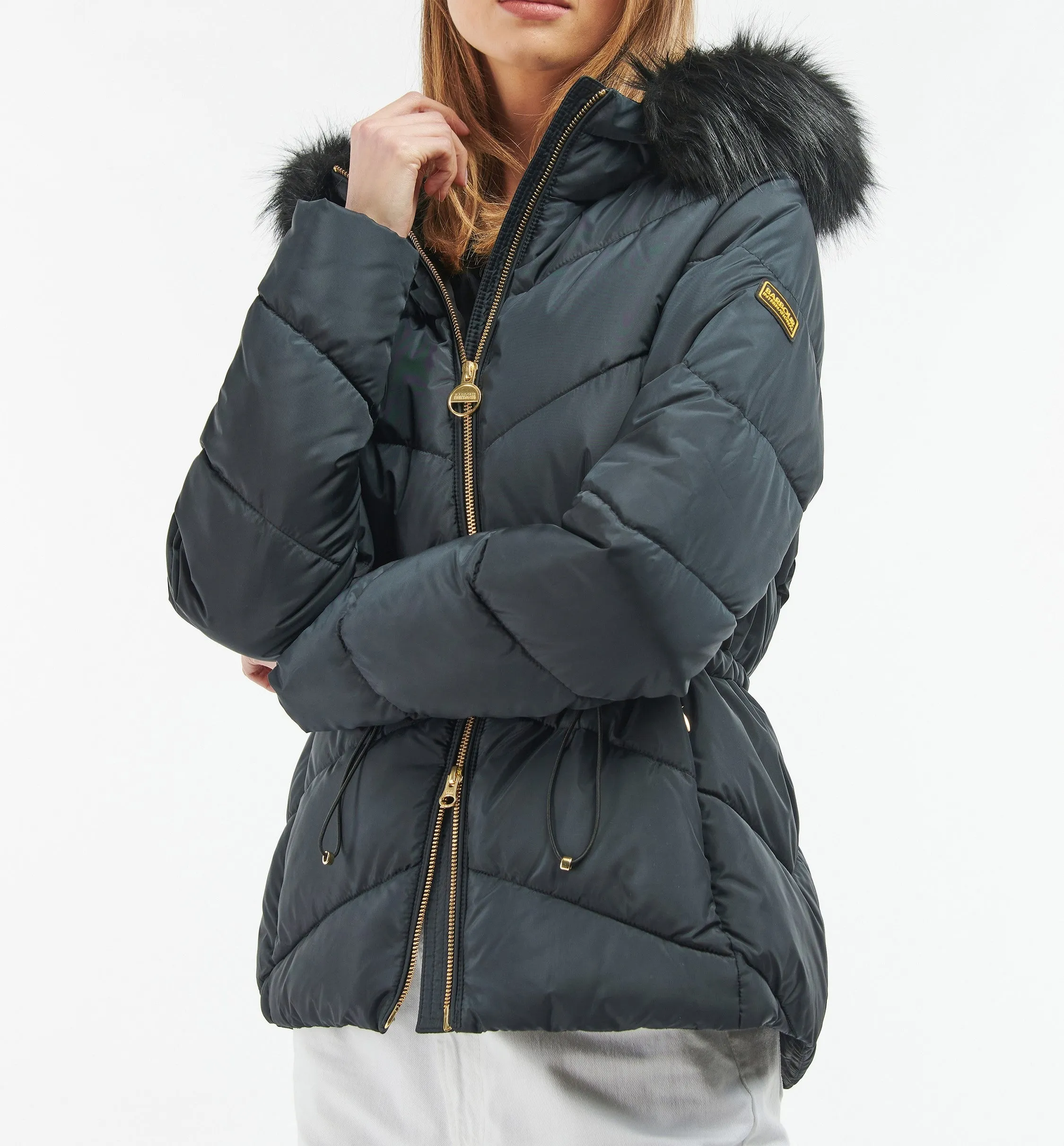 Womens Barbour International Coat in Black