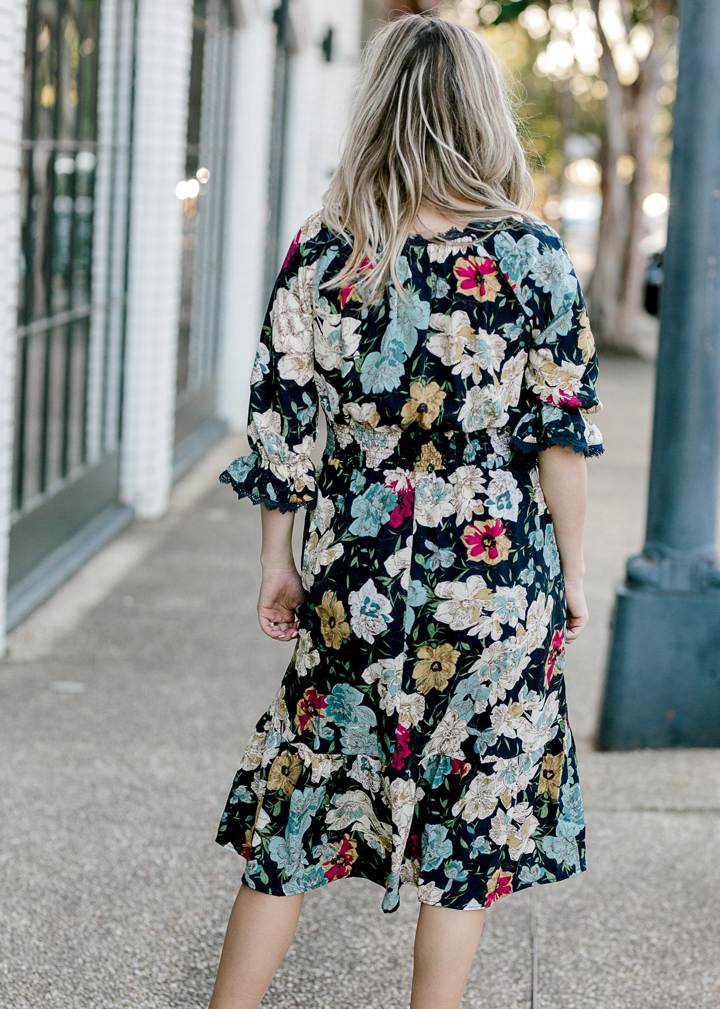 X Blue Rhapsody Floral Dress B