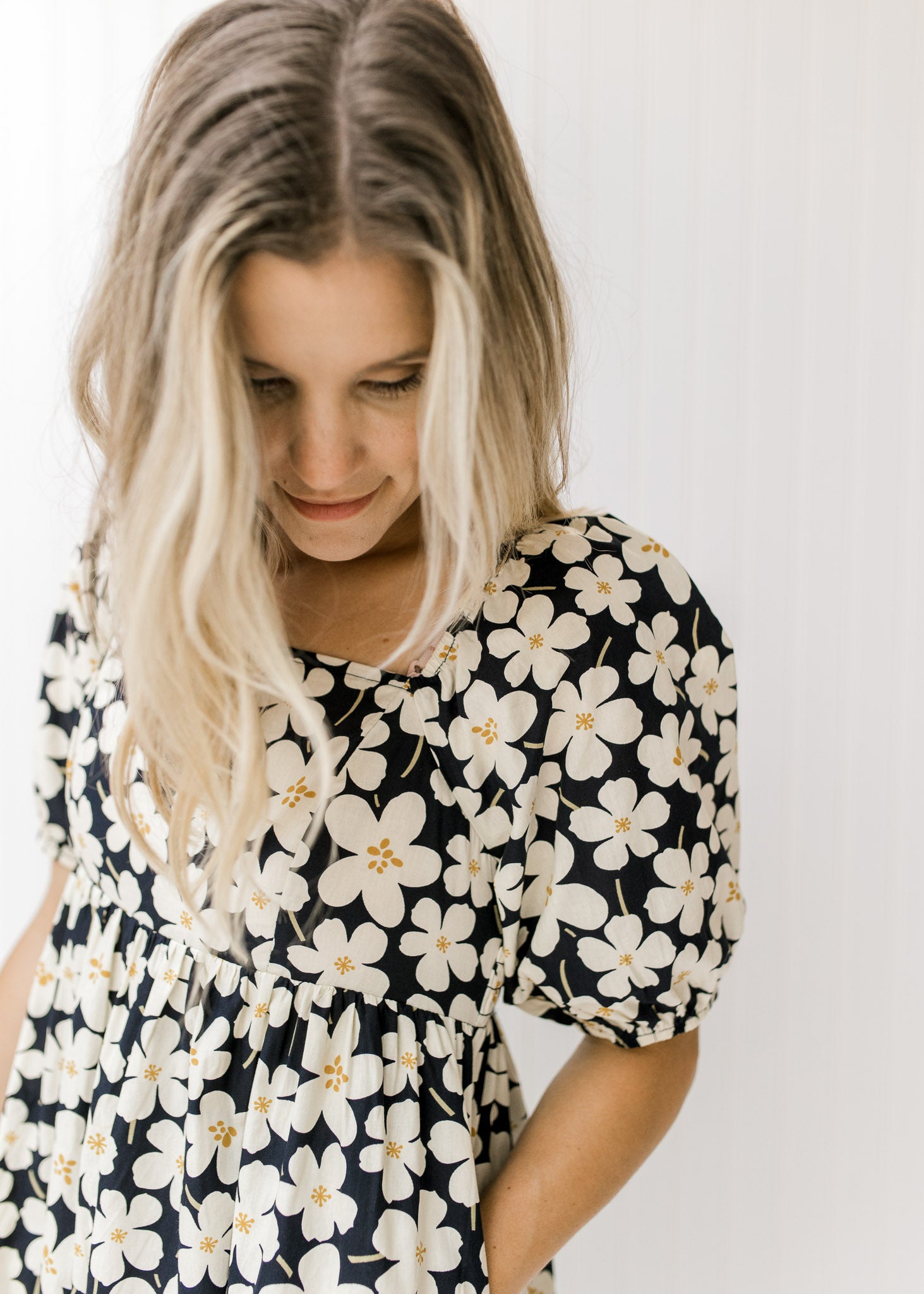 X Daisy Chain Navy Floral Dress