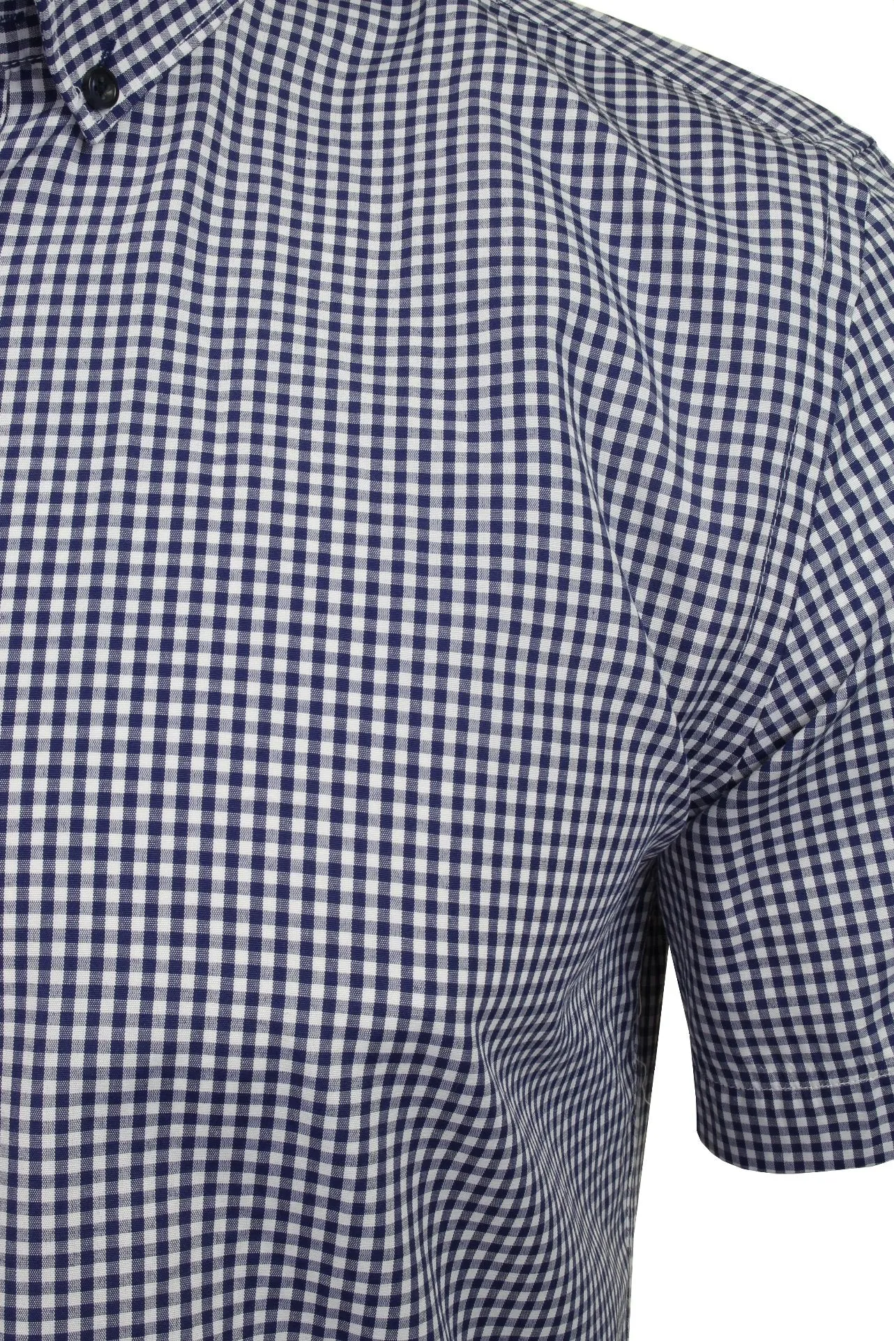 Xact Mens Short Sleeved Gingham Check Shirt - Slim Fit