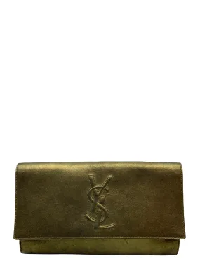 Yves Saint Laurent Calfskin Monogram Large Belle De Jour Clutch